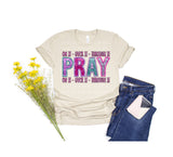 Faux Glitter Pray On It, Over It, Through It T-Shirt and Sweatshirt