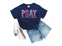 Faux Glitter Pray On It, Over It, Through It T-Shirt and Sweatshirt