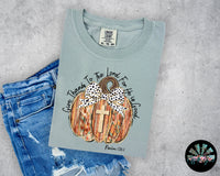 Give Thanks to the Lord Brushstroke Pumpkin T-Shirt and Sweatshirt