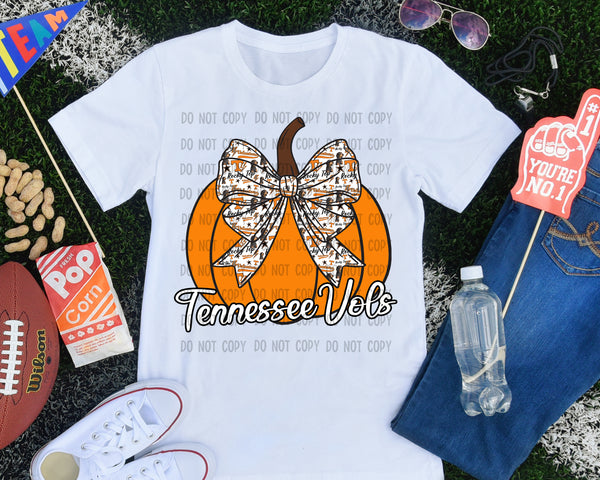 TN Fall and Football Pumpkin PNG Digital Design