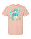 Teal Snowman and Snowflakes T-Shirt and Sweatshirt