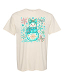 Teal Snowman and Snowflakes T-Shirt and Sweatshirt
