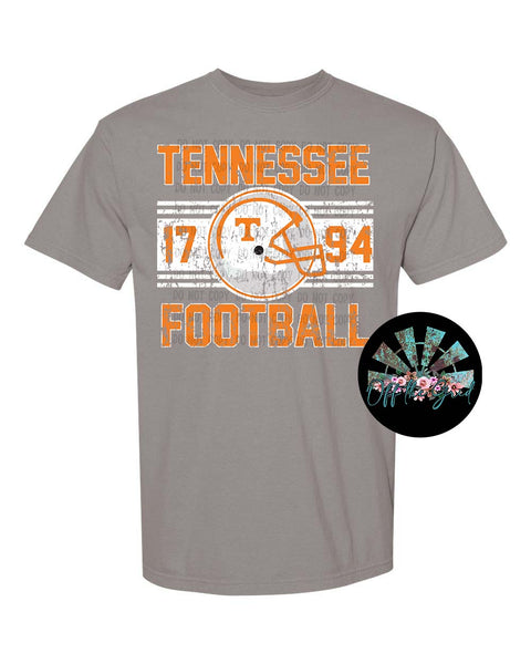 Distressed TN Football with Helmet PNG Digital Design