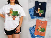 TX Longhorns inside the State of Texas PNG Digital Download