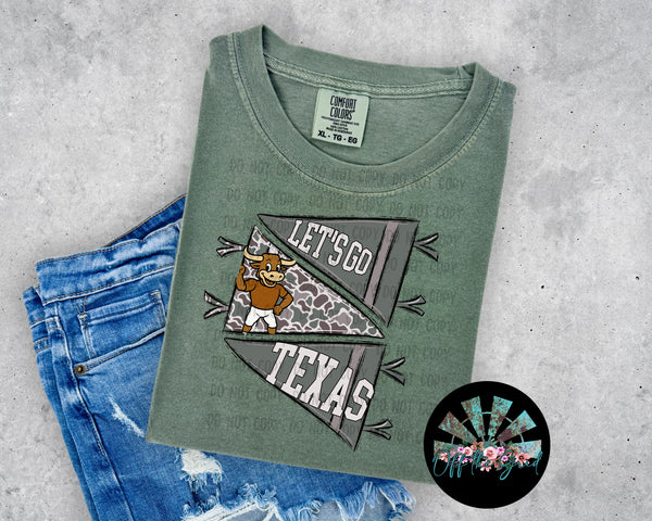 TX Camo Pennant Flag PNG Digital Design