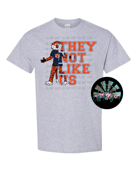 They not like us AU Aubie PNG Digital Download (You get all THREE files)