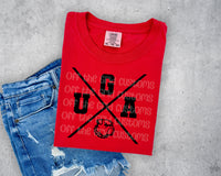 GA X with side Bulldog Short Sleeve T-Shirt