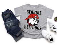 KIDS GA Bulldogs UGA Hat Backwards Short Sleeve T-Shirt