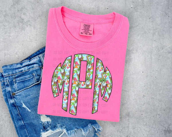 Vibes Monogram Short Sleeve T-Shirt