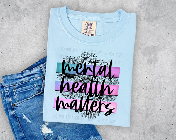 Floral Mental Health Matters T-Shirt