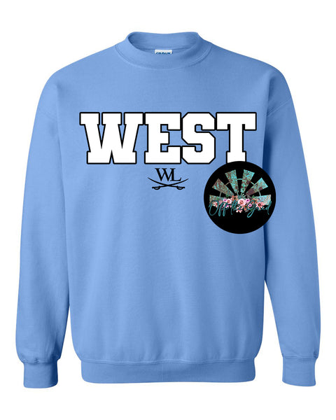 WEST (White Letters with Black Outline) T-Shirt and Sweatshirt
