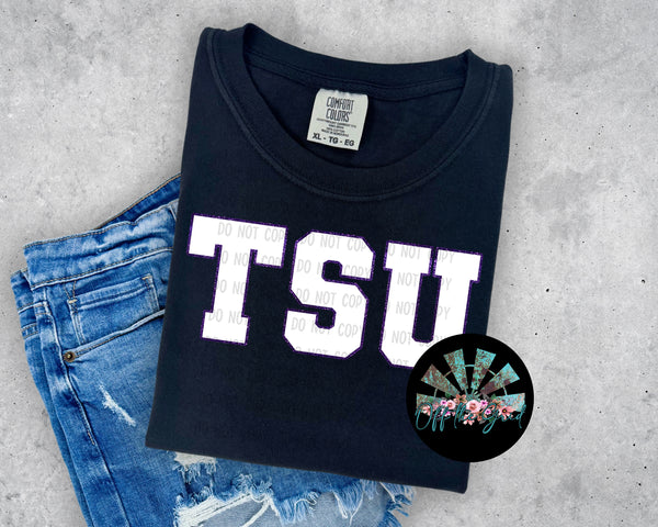 Faux Glitter TSU #2 School Names PNG Digital Design
