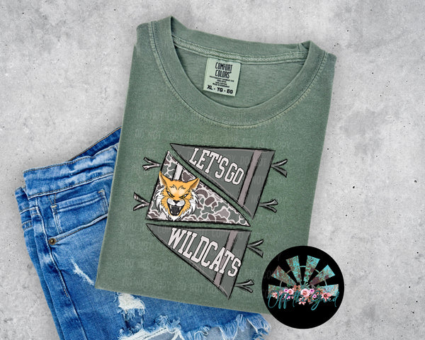Wildcats #2 Camo Pennant Flag PNG Digital Design