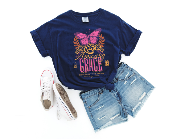 Hot Pink and Gold Amazing Grace T-Shirt and Sweatshirt