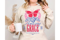 Hot Pink and Navy Amazing Grace T-Shirt and Sweatshirt