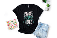 Teal and White Amazing Grace T-Shirt and Sweatshirt
