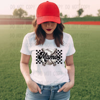 Checkered Baseball Mama T-Shirt 47