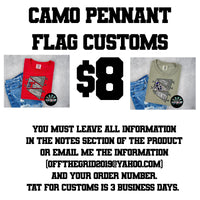 Camo Pennant Flag **CUSTOMS** PNG Digital Download