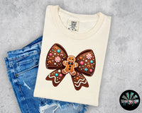 Gingerbread Bow T-Shirt and Sweatshirt