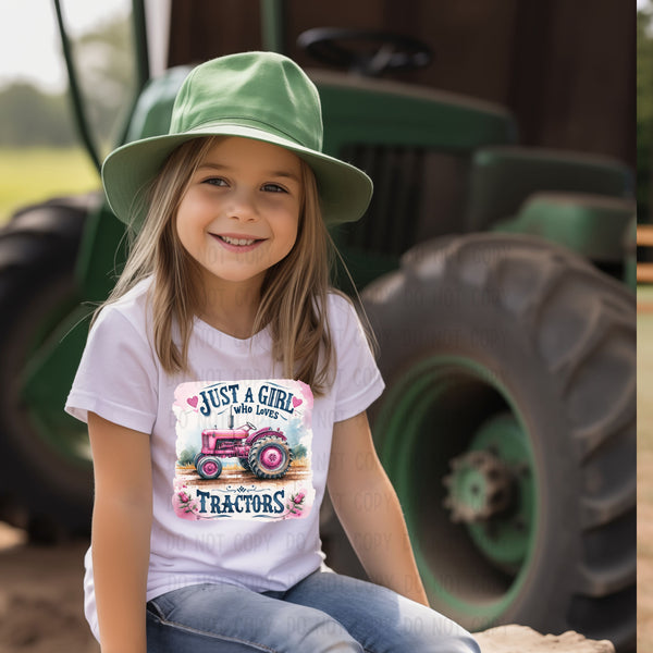 Just a Girl Who Loves Tractors T-Shirt