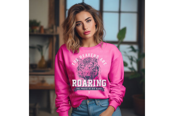 The Heavens are Roaring T-Shirt and Sweatshirt (Navy and White)