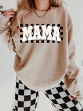 Black Checkered White Mama T-Shirt