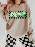 Black Checkered Green Mama T-Shirt