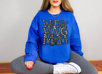 Faux Glitter Rhinestone Wrestling Mom T-Shirt and Sweatshirt