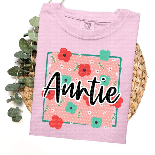 Floral Polka Dot Auntie Short Sleeve T-Shirt