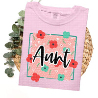 Floral Polka Dot Aunt Short Sleeve T-Shirt