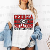 Stacked GA S E C Champs T-Shirt and Sweatshirt