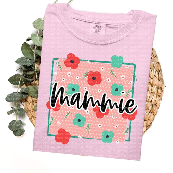 Floral Polka Dot Mammie Short Sleeve T-Shirt