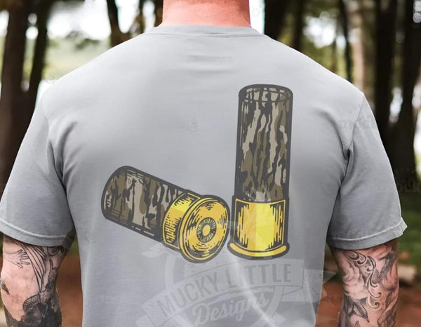 Bottomland Camo Shotgun Shells T-Shirt and Sweatshirt