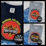 Leopard Circle Firefighters PNG Digital Design -- You get THREE Designs