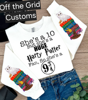 She's a 10 but she's a HUGE HP Fan, So she's a 9 3/4 Short Sleeve T-Shirt