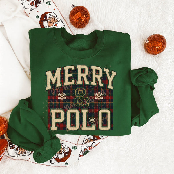 Plaid Merry & Polo T-Shirt and Sweatshirt