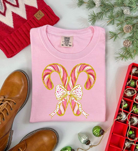 Pink and Red Candy Canes T-Shirt and Sweatshirt