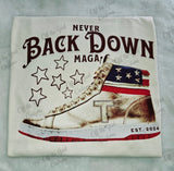 Retro Chuck Taylor Never Back Down MAGA 2024 T-Shirt