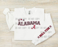 Retro Wavy Checkered AL T-Shirt and Sweatshirt