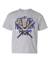 KIDS Camo Baseball Drip with Royal Accent T-Shirt