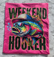 Weekend Hooker Bass Fishing Short Sleeve T-Shirt