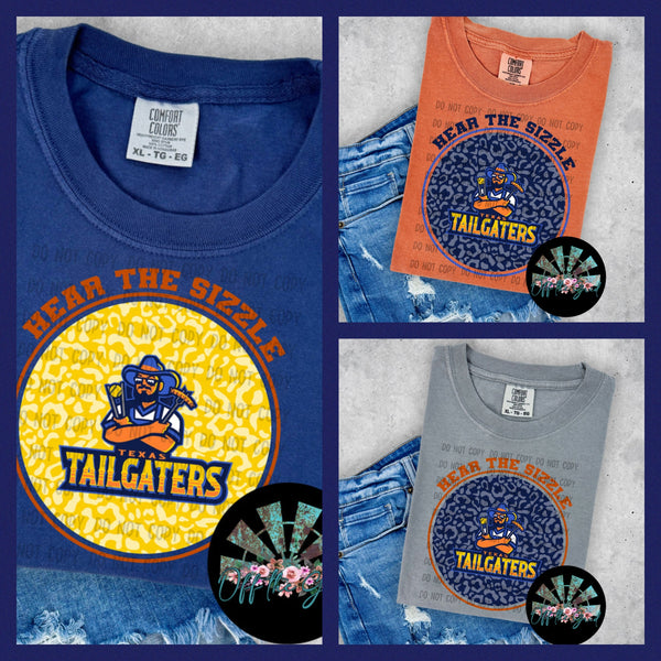 Leopard Circle TX Tailgaters PNG Digital Design -- You get THREE Designs