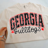 Varsity & Cursive GA Bulldogs T-Shirt and Sweatshirt