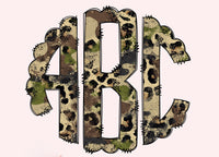 Leopard & Camo Monogram Short Sleeve T-Shirt