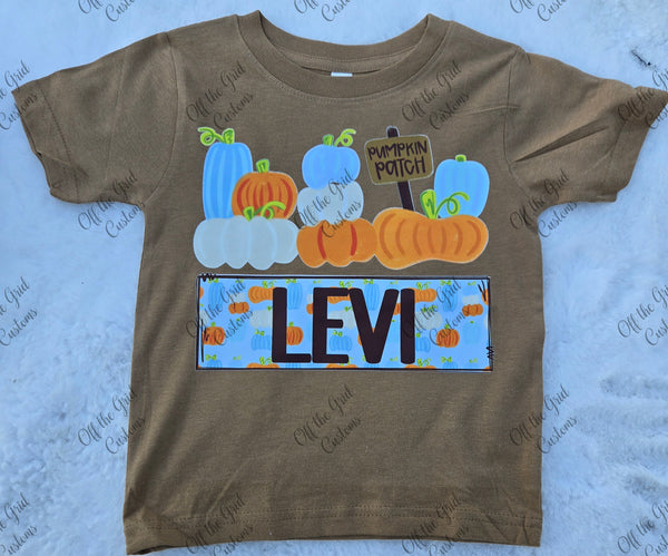 KIDS Customized Boys Pumpkin Patch T-Shirt