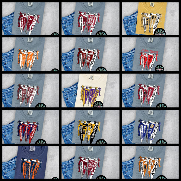 Pennant Flag SEC Bundle PNG Digital Design -- SEC 15 Teams