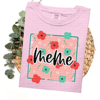 Floral Polka Dot Meme Short Sleeve T-Shirt