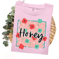 Floral Polka Dot Honey Short Sleeve T-Shirt