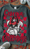 Checkered Cartoon GA Dawg T-Shirt and Sweatshirt