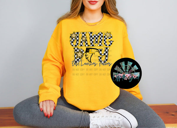 Checkered Game Day Falcons T-Shirt and Sweatshirt
